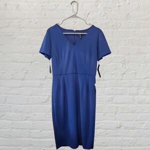 NWT Maggy London Blue Sheath Dress Office Corporate Business Work Size 6